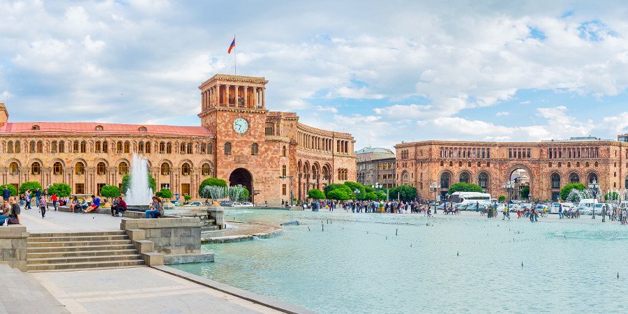 La piazza centrale di Yerevan 