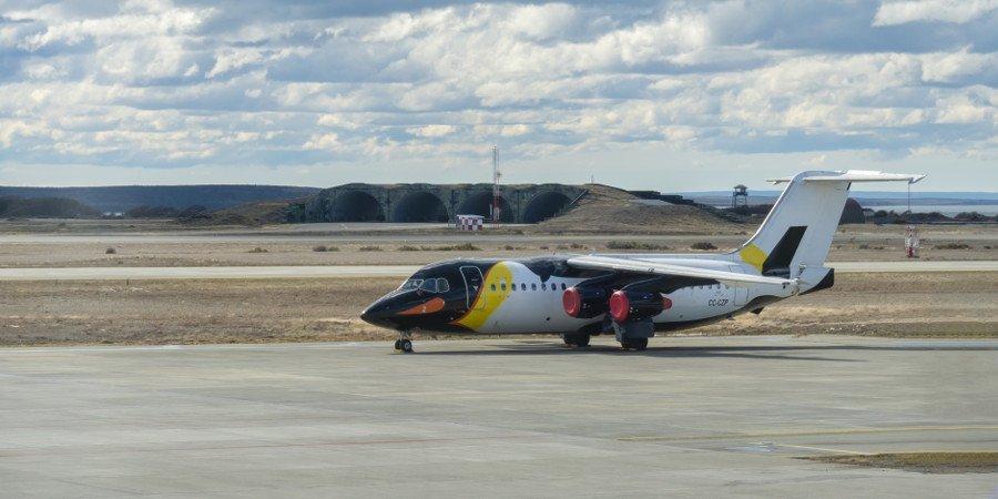 L'atterraggio a Punta Arenas